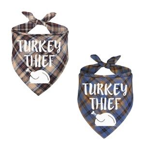 Thanksgiving Dog “Turkey Thief “Bandana S/M- NEW